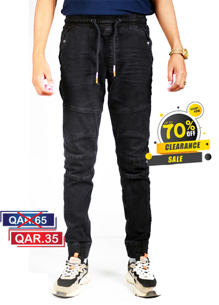 men's original 4 pocket denim joggers  black