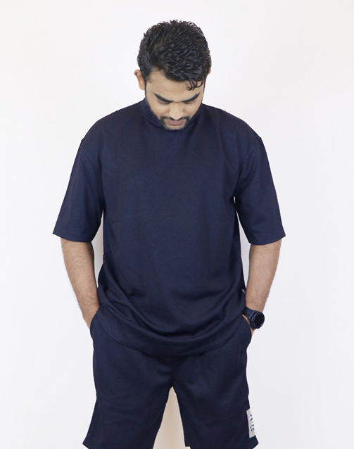 Men's comfortable polyester t-shirt  with shorts set
