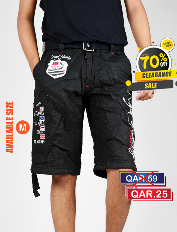 black premium 6 pocket shorts