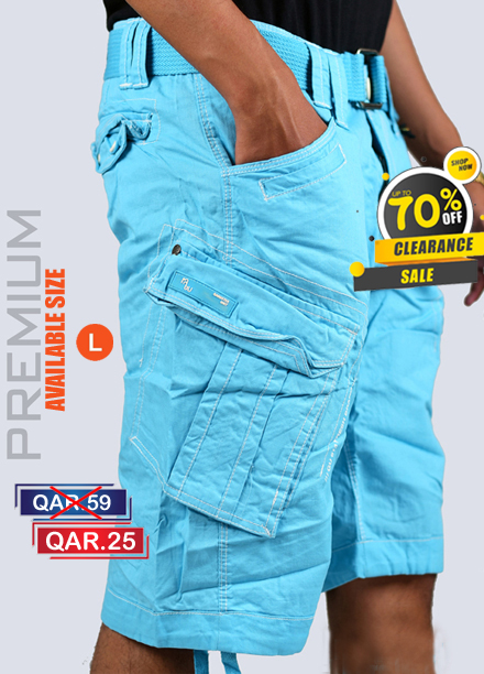 light blue original 6 pocket shorts